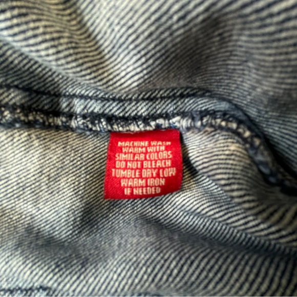 Chaps Denim Jeans Front Patch Pockets Zipper Detail at Ankle Blue Size 14 - Picture 9 of 10